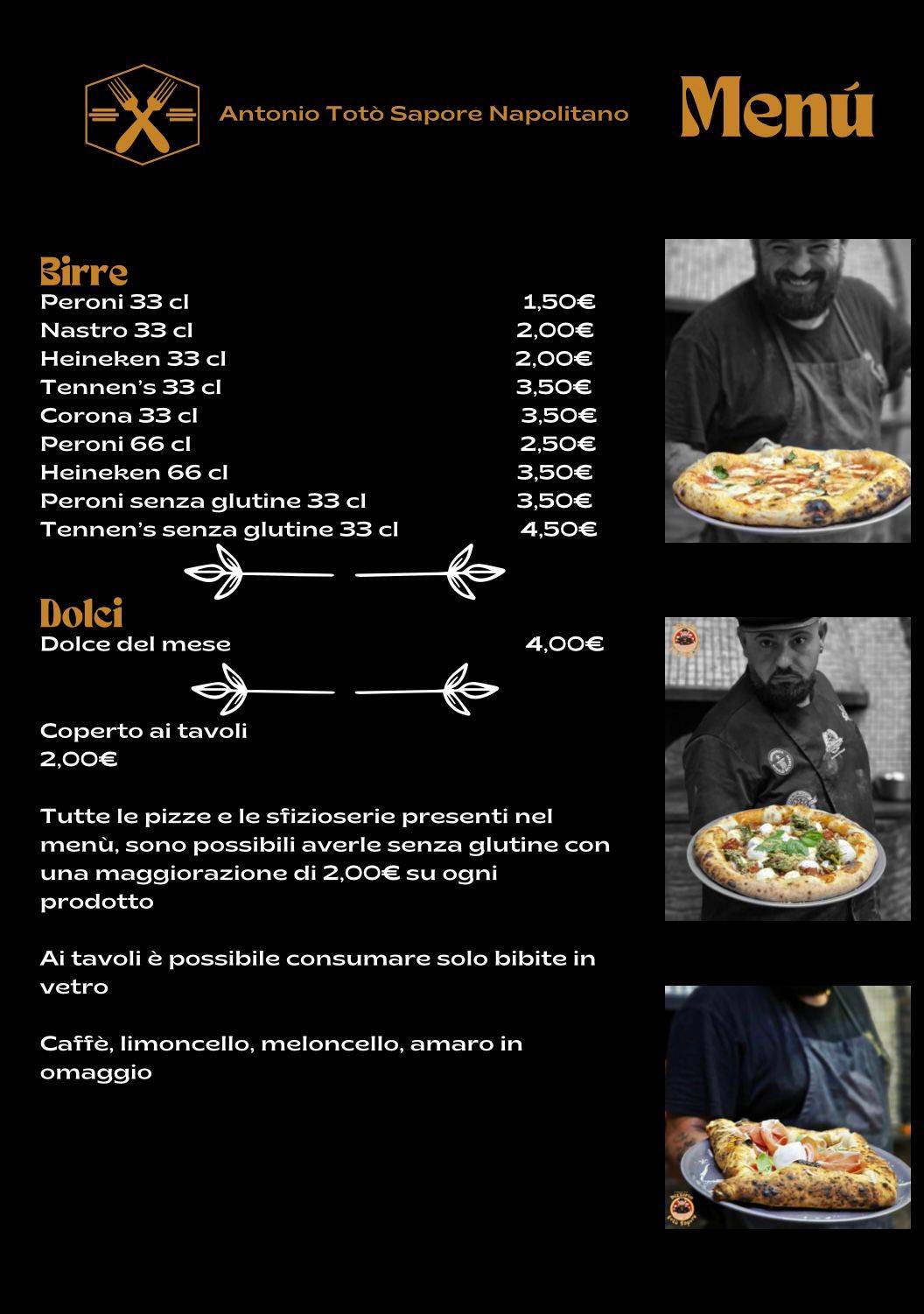 Menu di Totò Sapore 