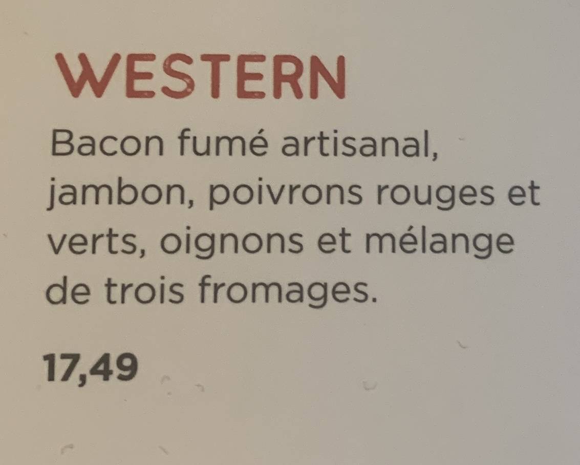 Menu de Toujours Mikes