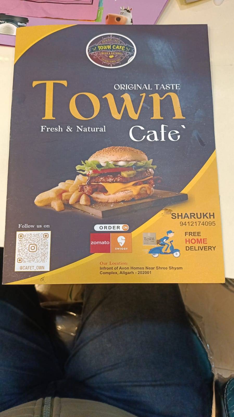 Town Cafe menu