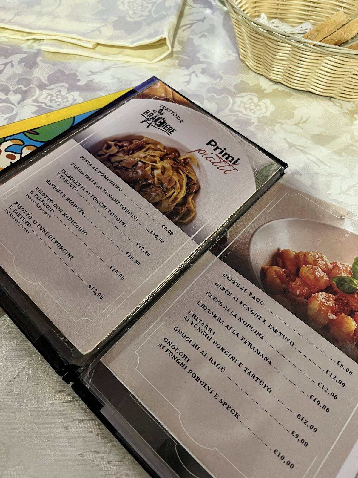 Menu di Trattoria Al Braciere 