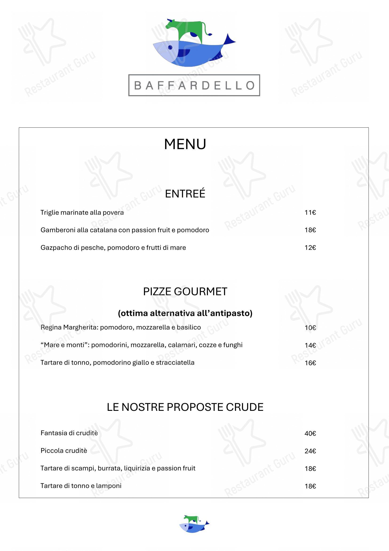 Trattoria Baffardello da Andrea in Lucca - Menu
