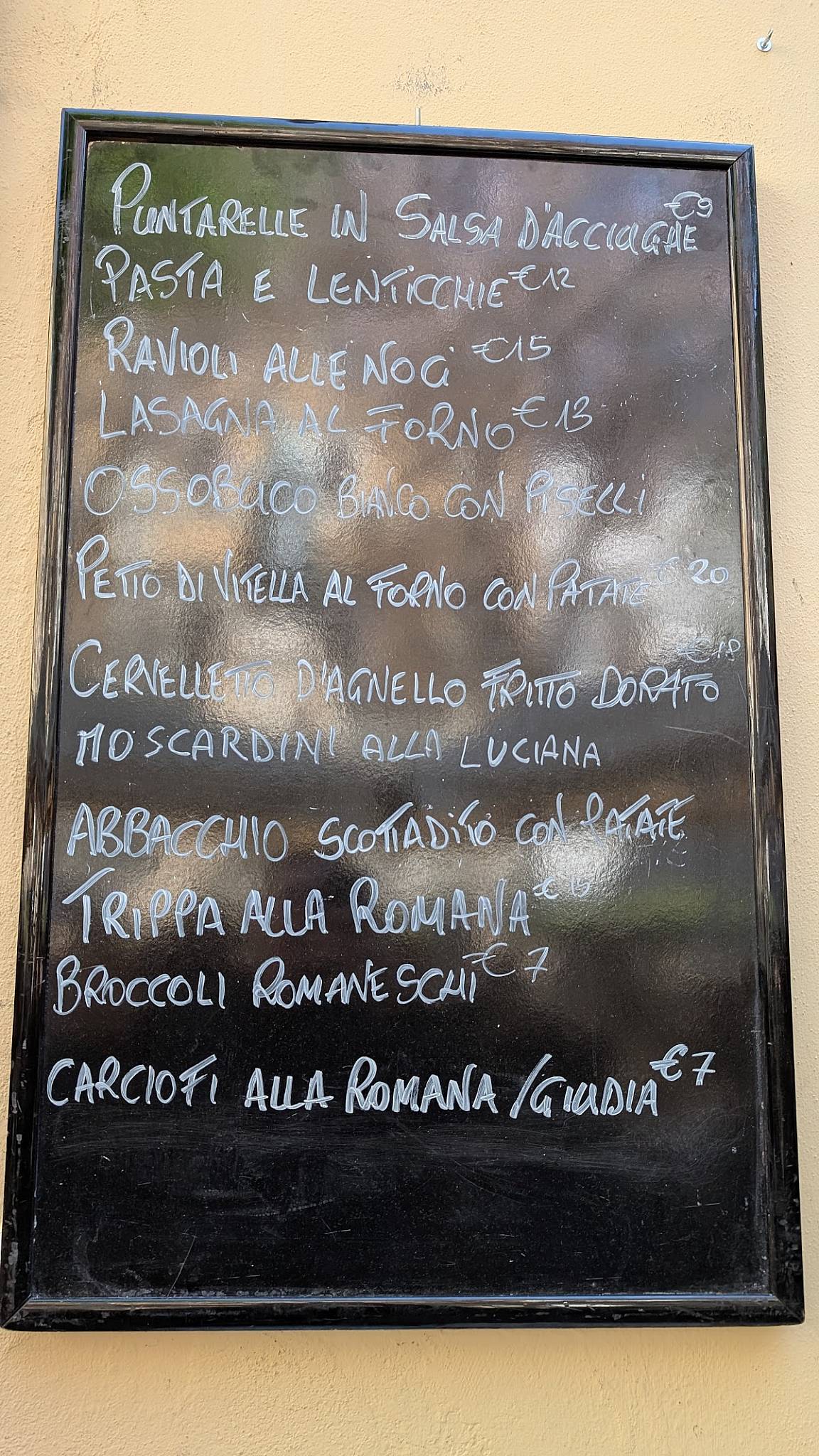 Menu di Trattoria Da Luigi 