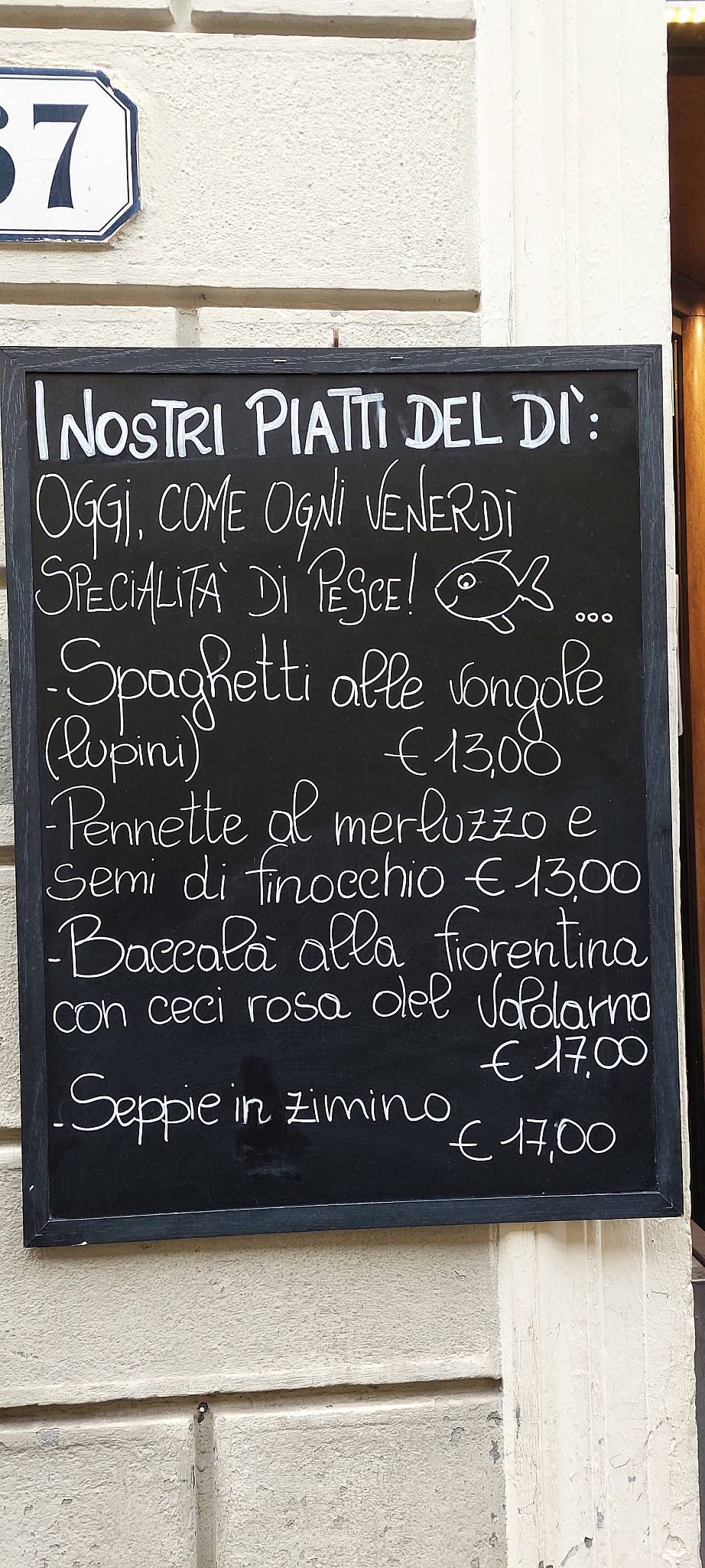 Menu di Trattoria Enzo & Piero