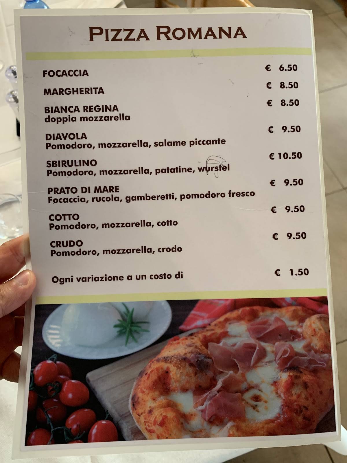 Menu di Trattoria S. Bernardo 