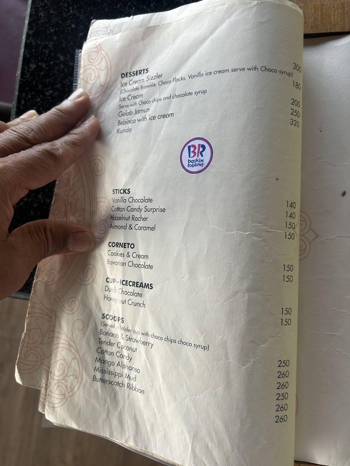 Treetop Tava menu