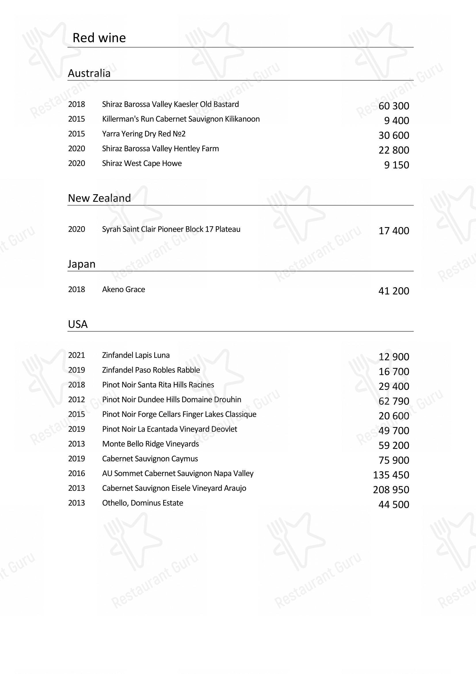Takeaway Menu pour Turandot restaurant
