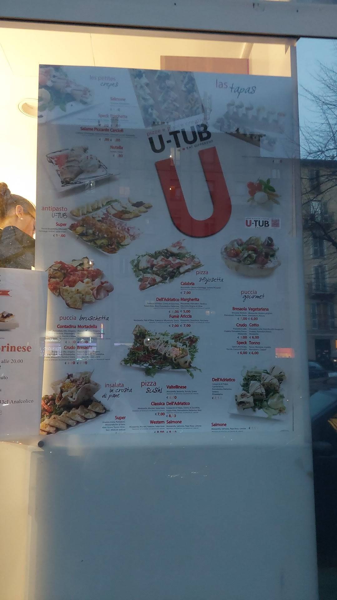Menu di U-TUB Torino 