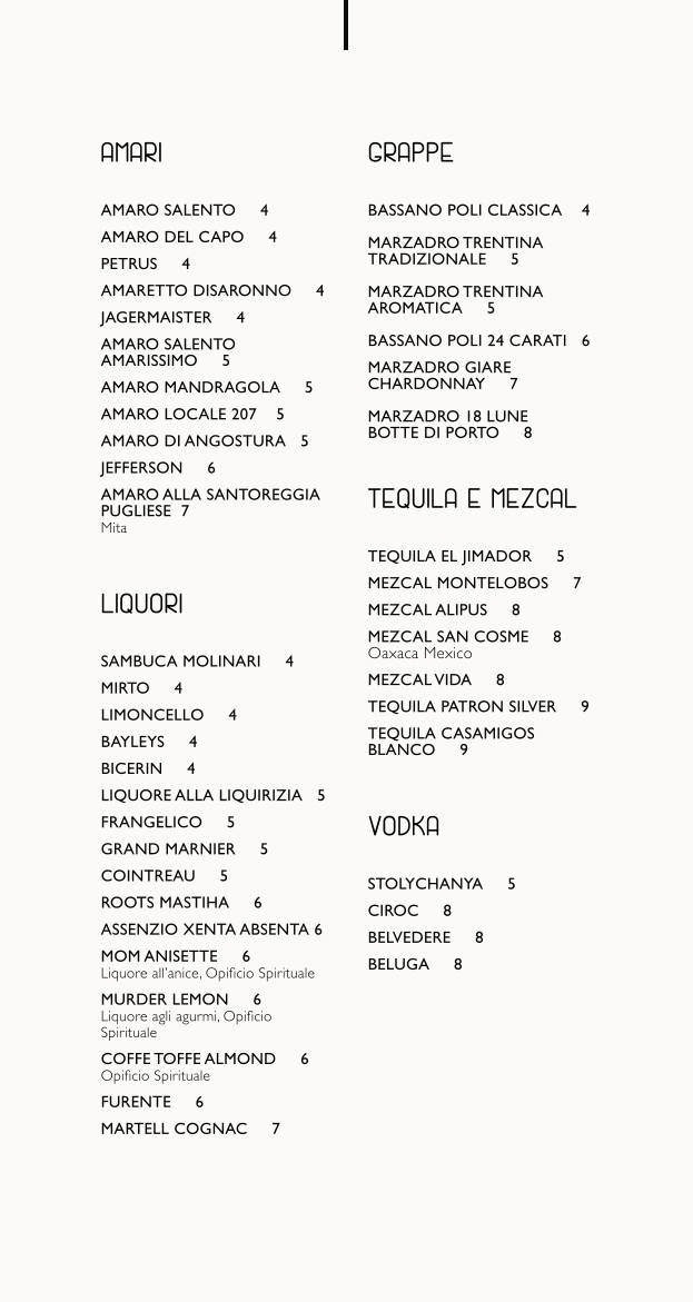 Menu di Uemé 