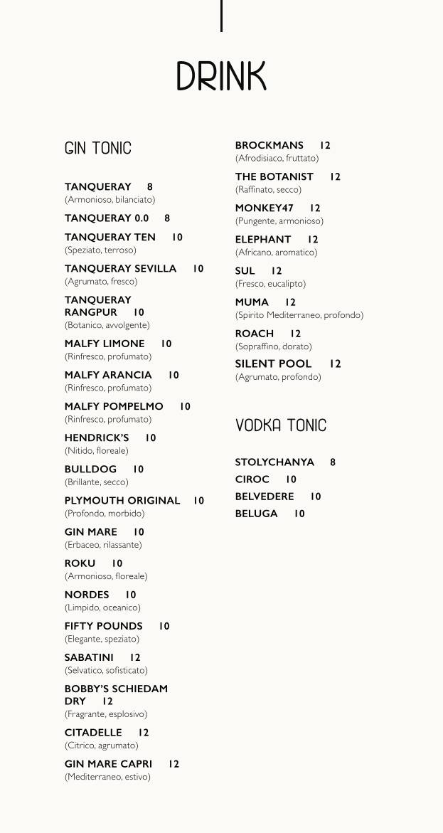 Menu di Uemé 