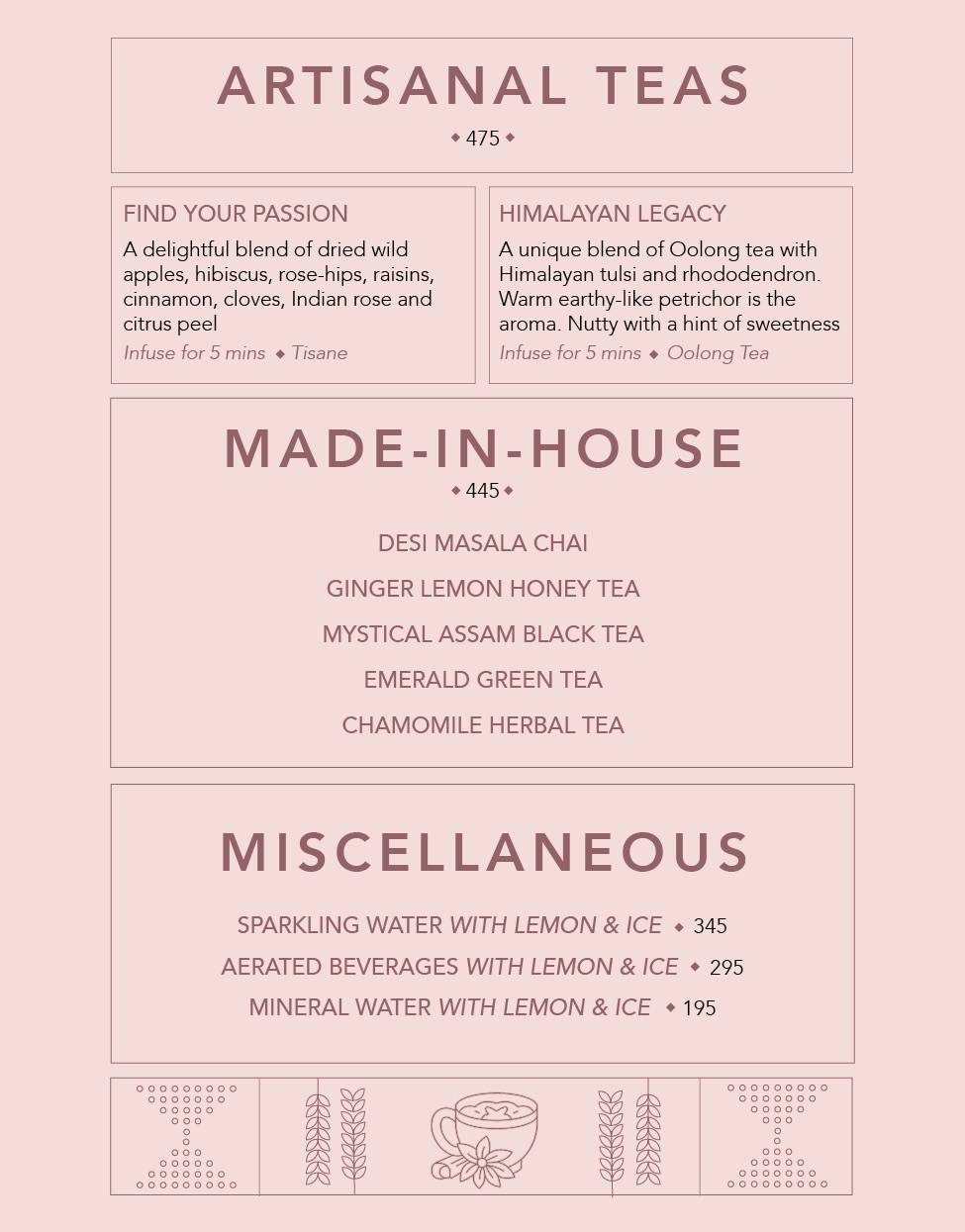 Under The Neem menu