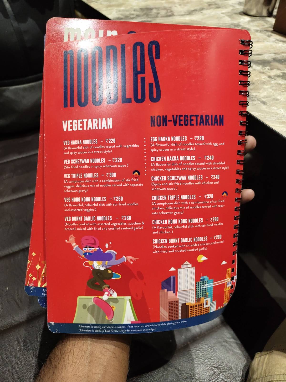 Urban Paratha menu
