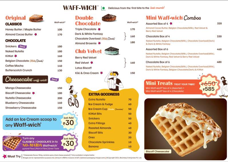 The Belgian Waffle Co. menu
