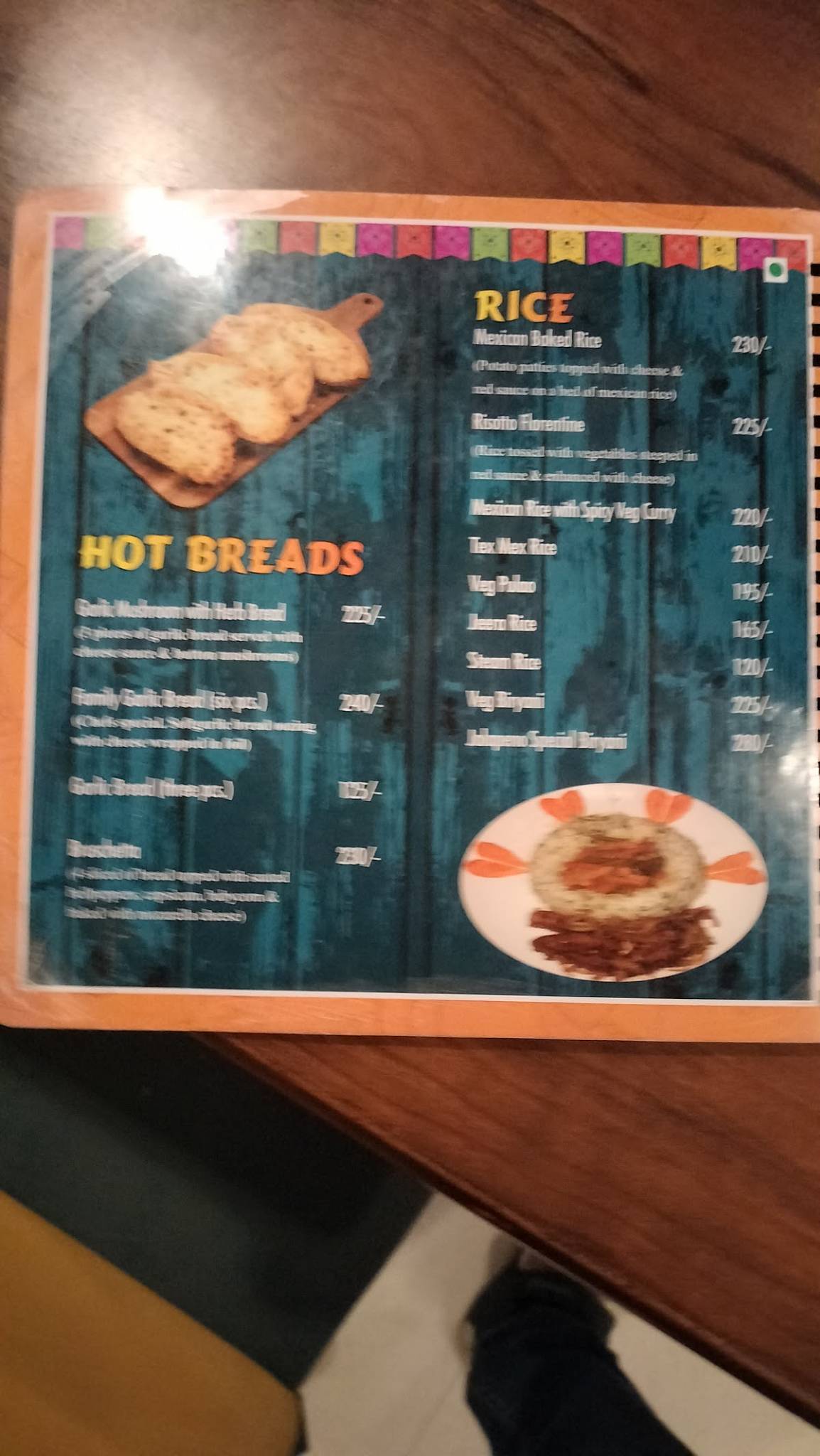 Mr.Jalapenos menu