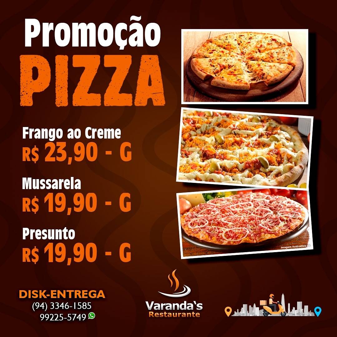 Varanda's restaurante & pizzaria cardápio