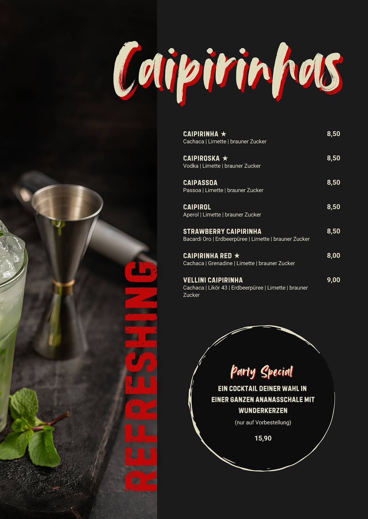 Menu de Vellini Köln