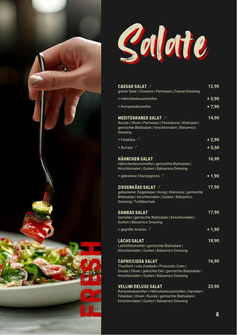 Menu de Vellini Köln