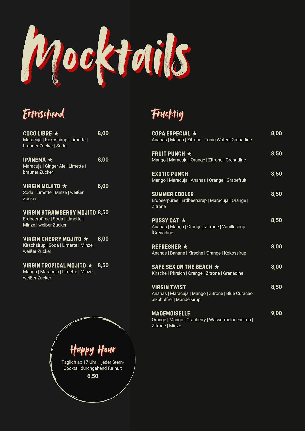 Menu de Vellini Köln