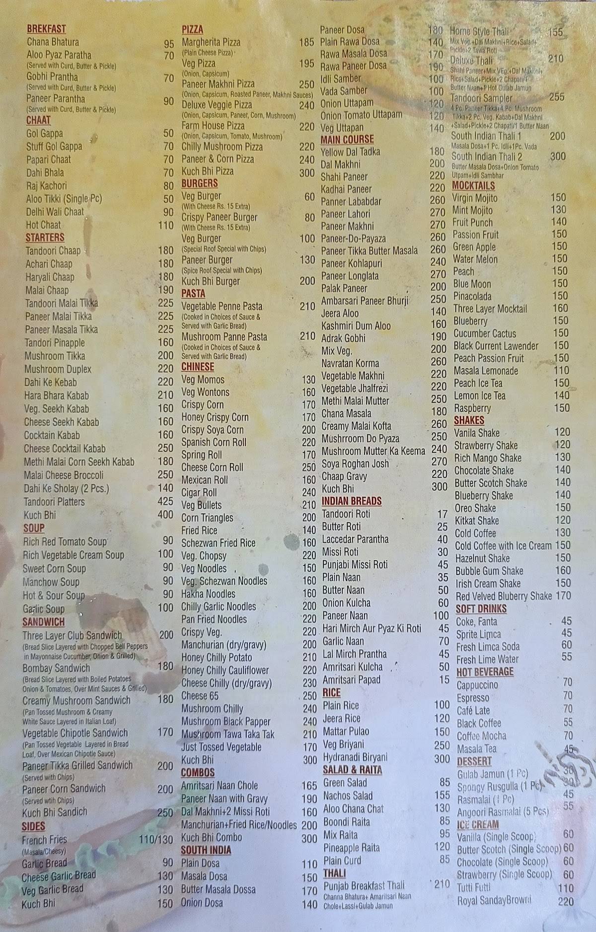 Verma's Bakery & Sweets menu