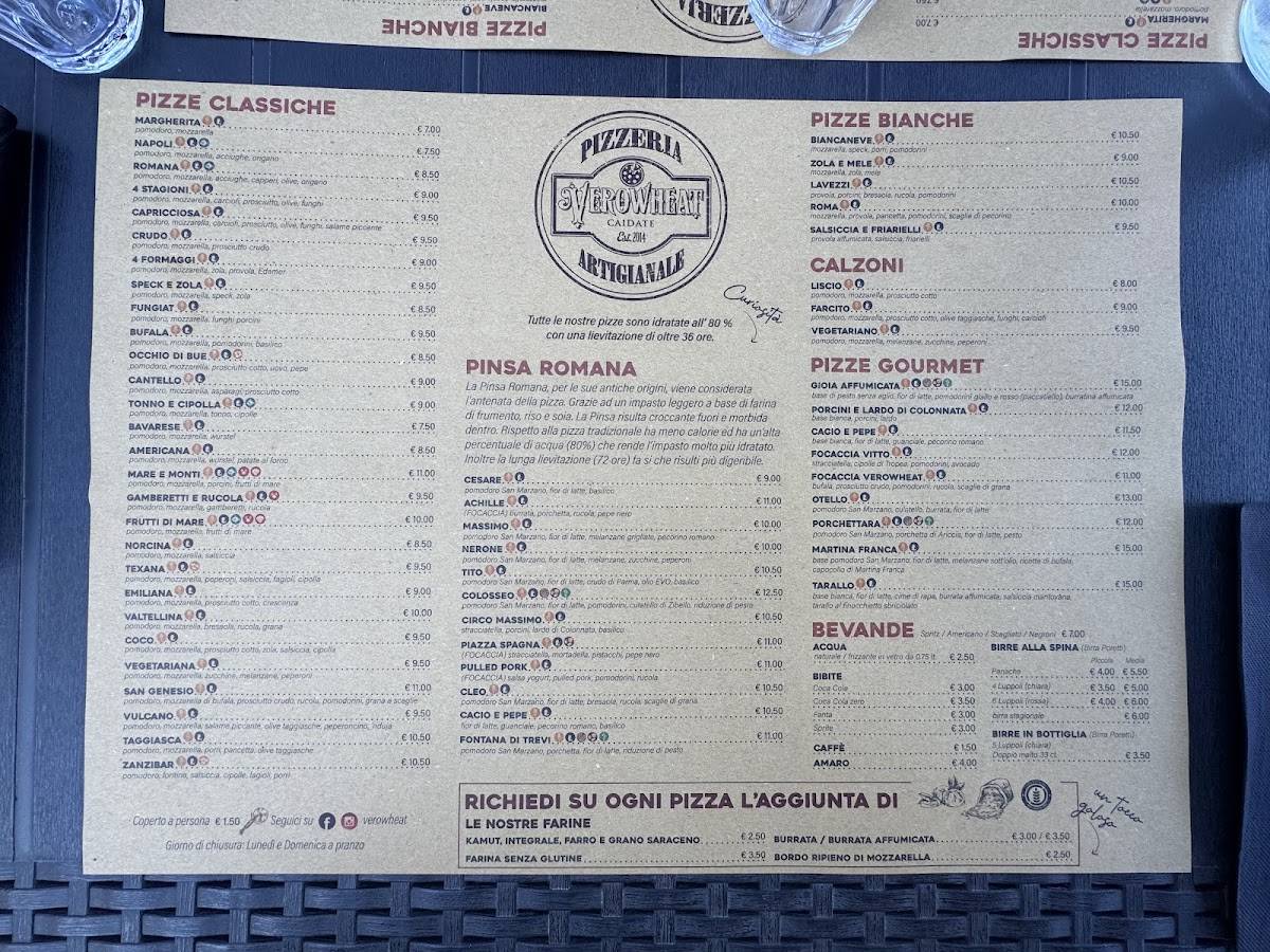 Menu di VeroWheat 