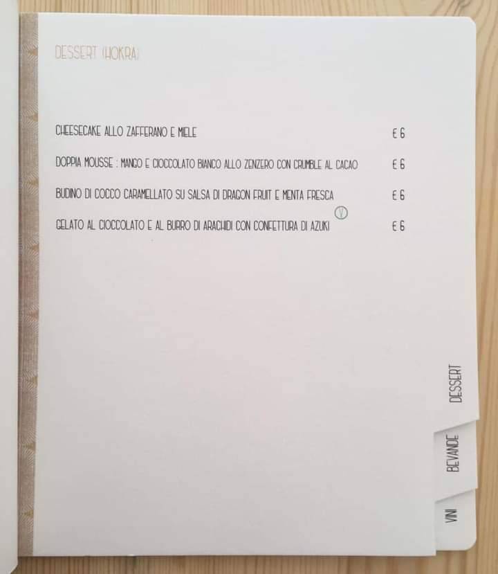 Menu di Hokra 