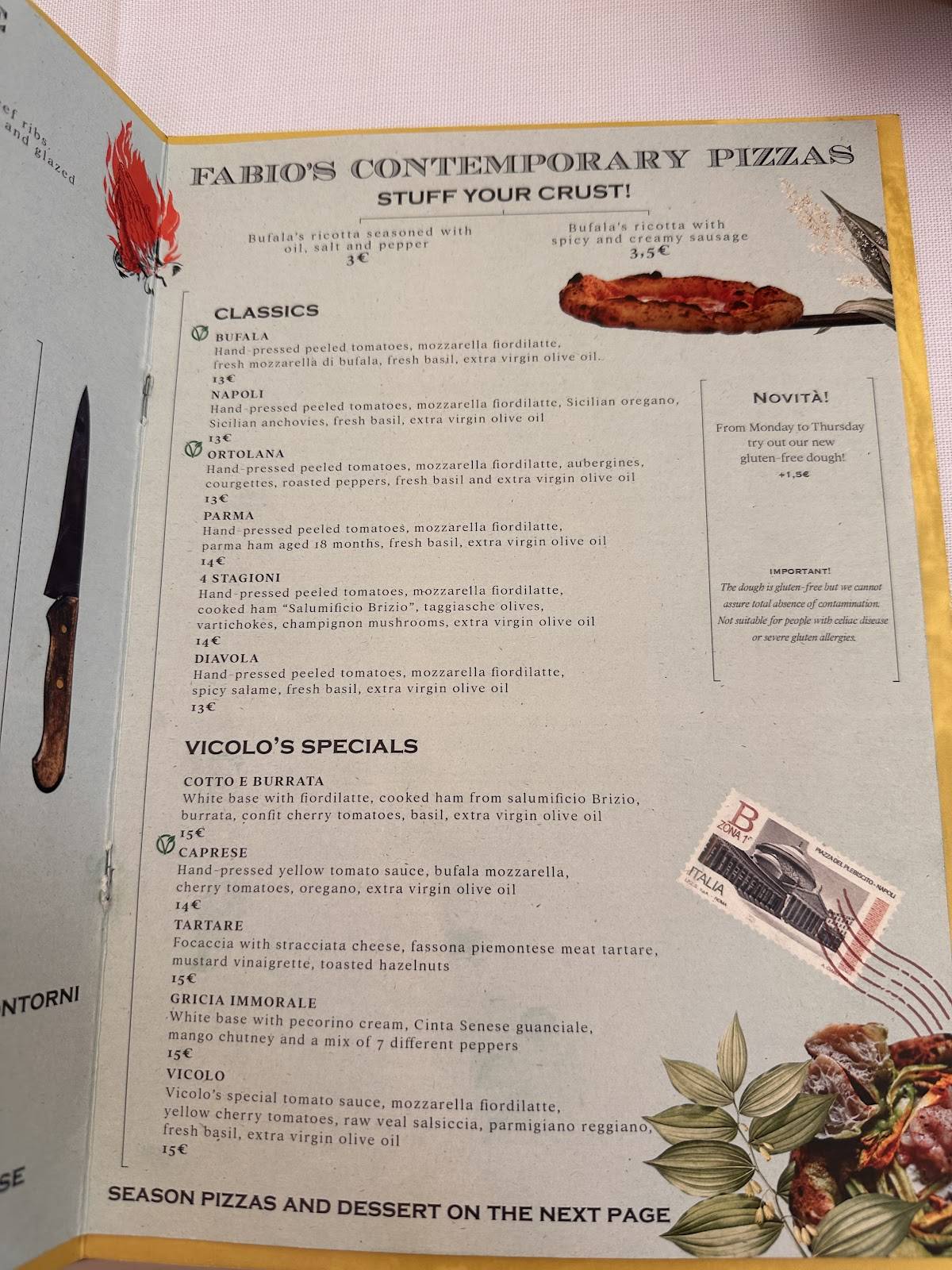 Menu di Vicolo Battisti 