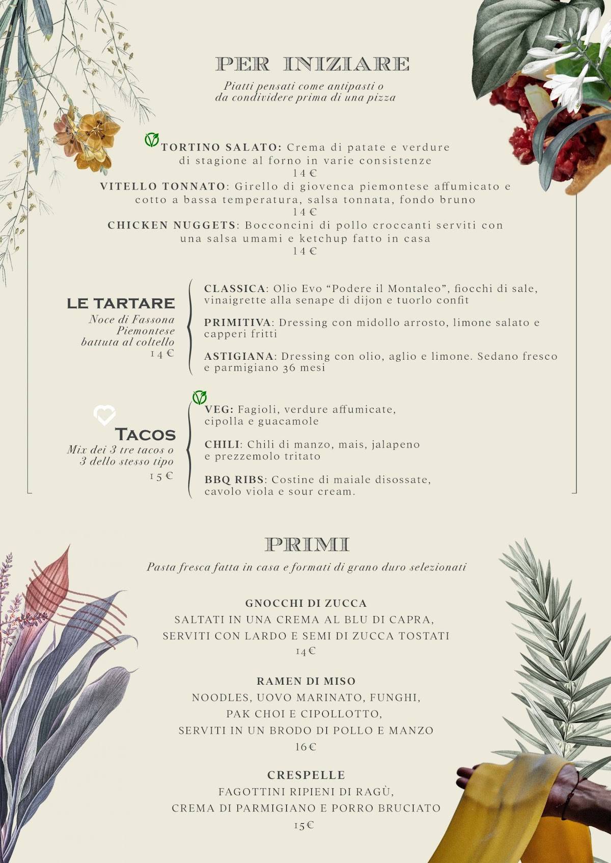 Menu di Vicolo Battisti 