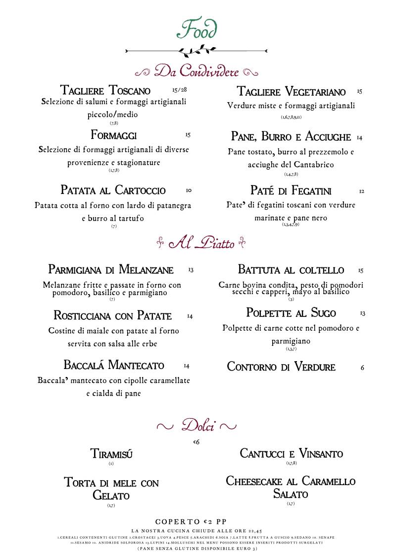 Menu di Vinarkia 