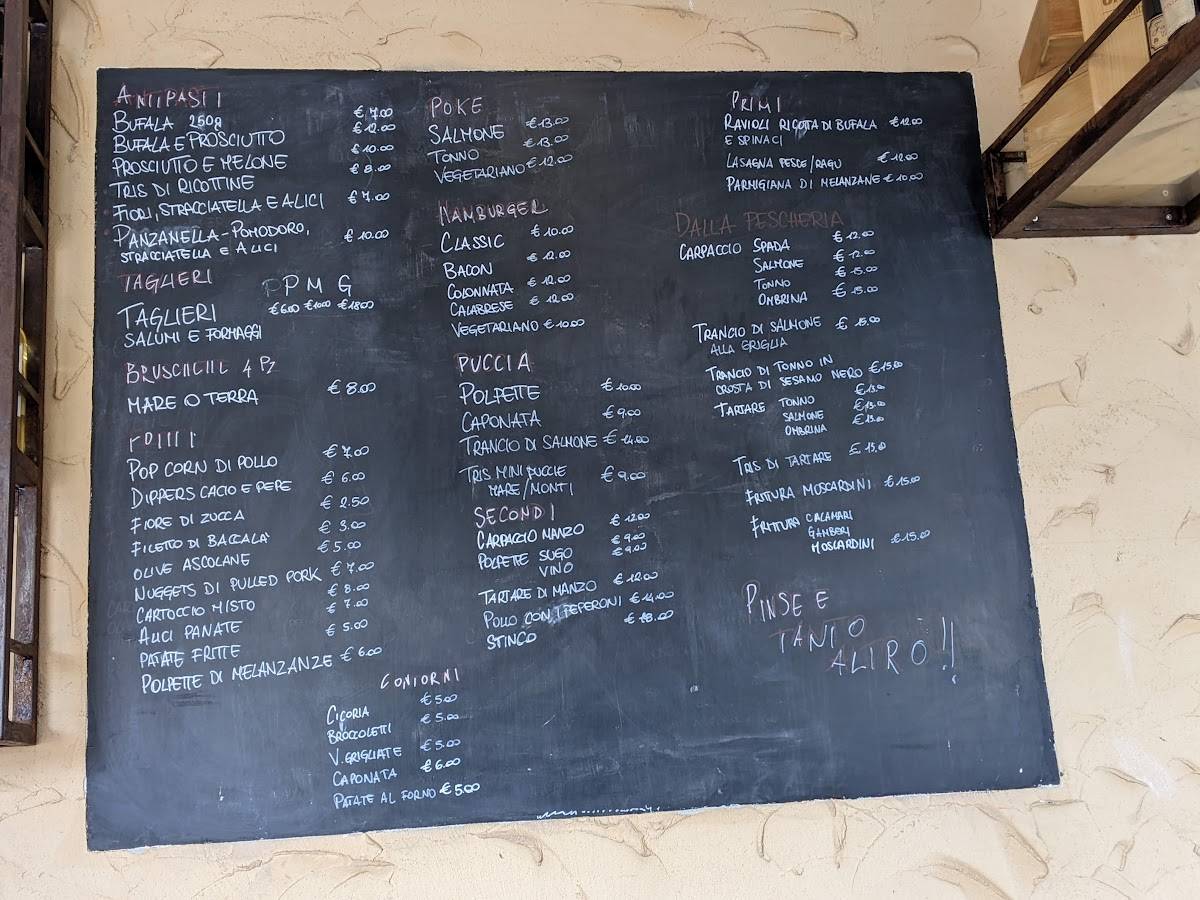 Menu di Vineria 19 
