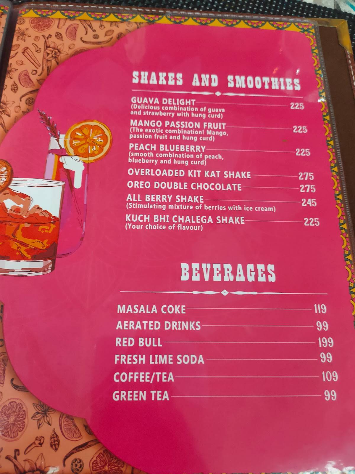 Virasat menu