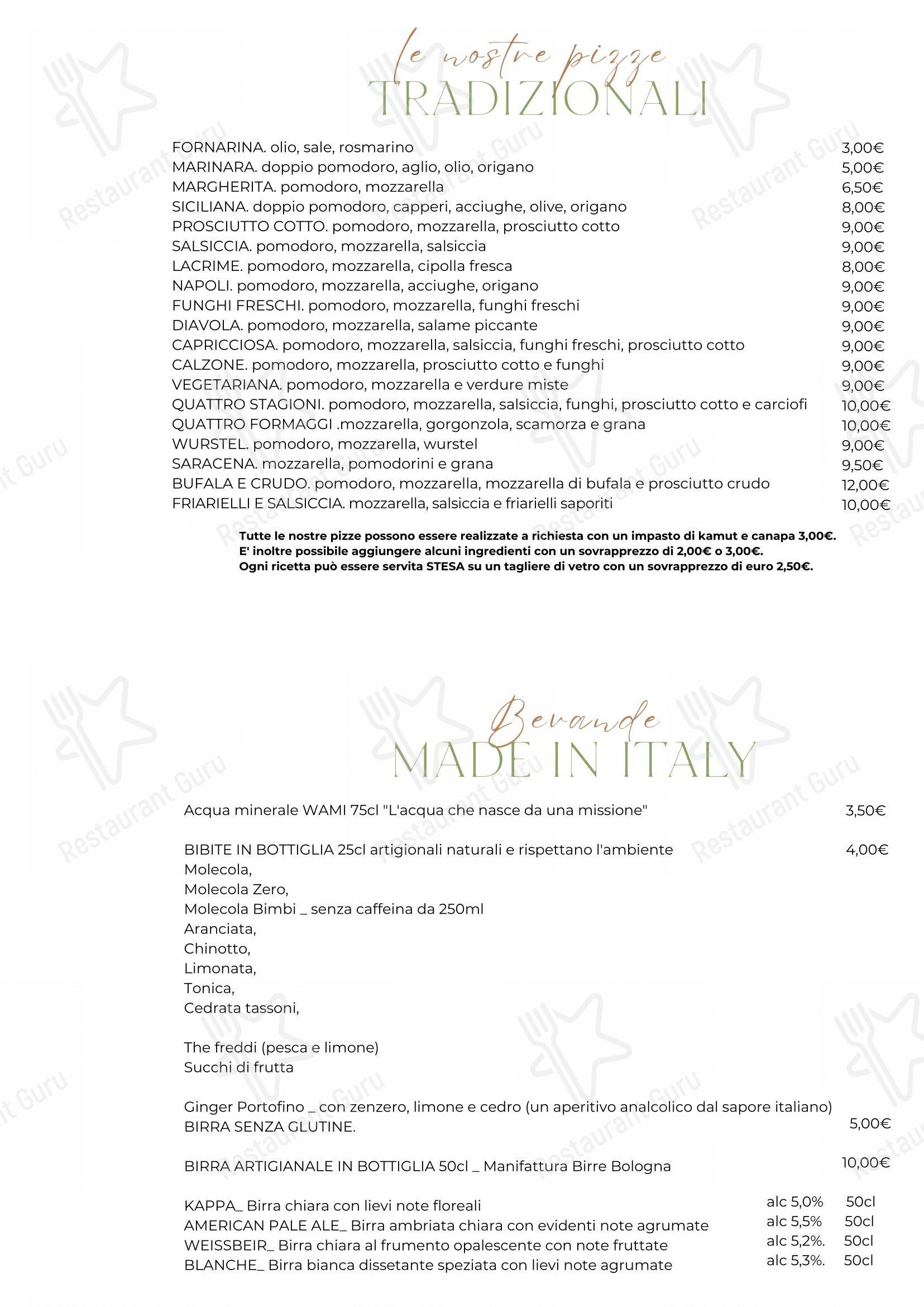 Menu di Vito a San Luca - Menu