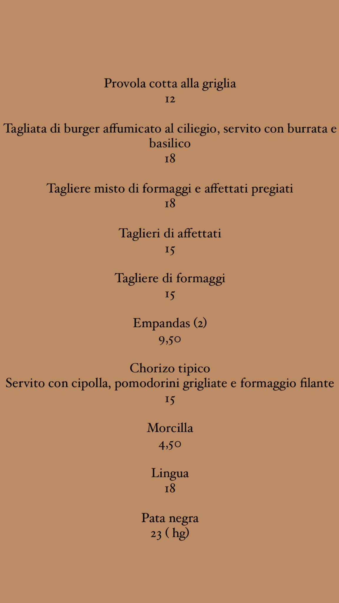 Menu de Voltejo