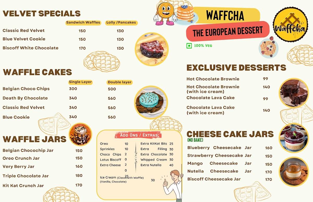 Waffcha - The European Dessert menu
