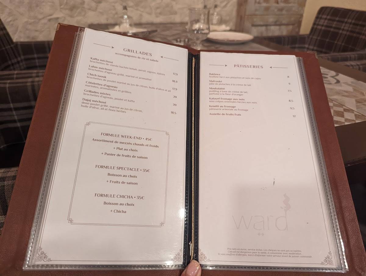Menu de Ward
