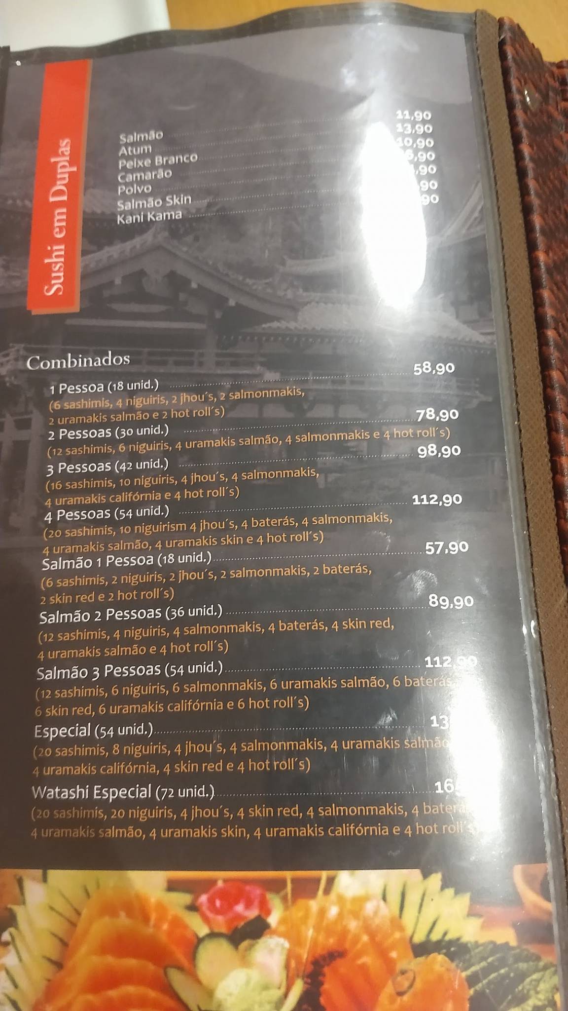 Watashi Sushi cardápio