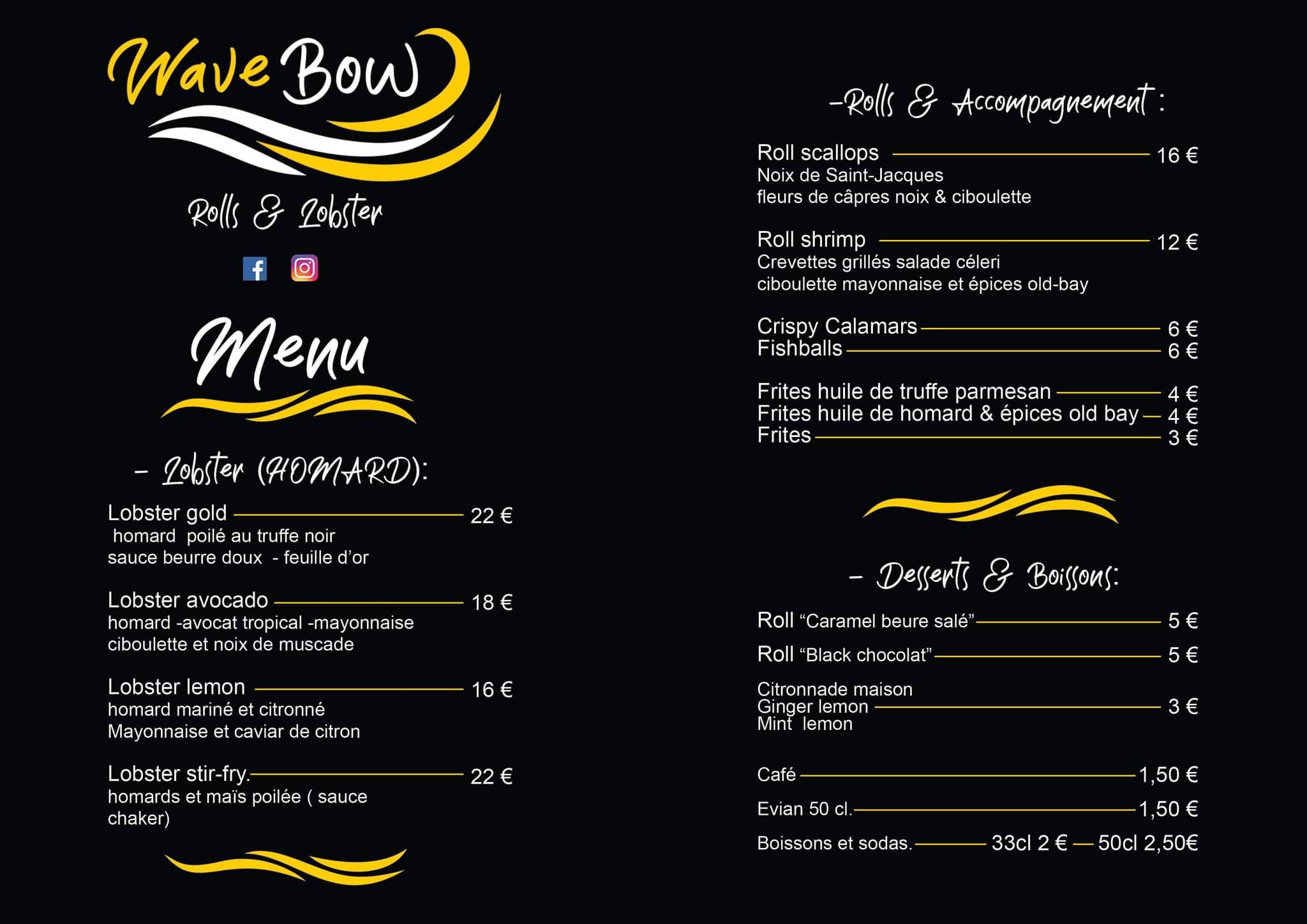 Menu de Wave Bow