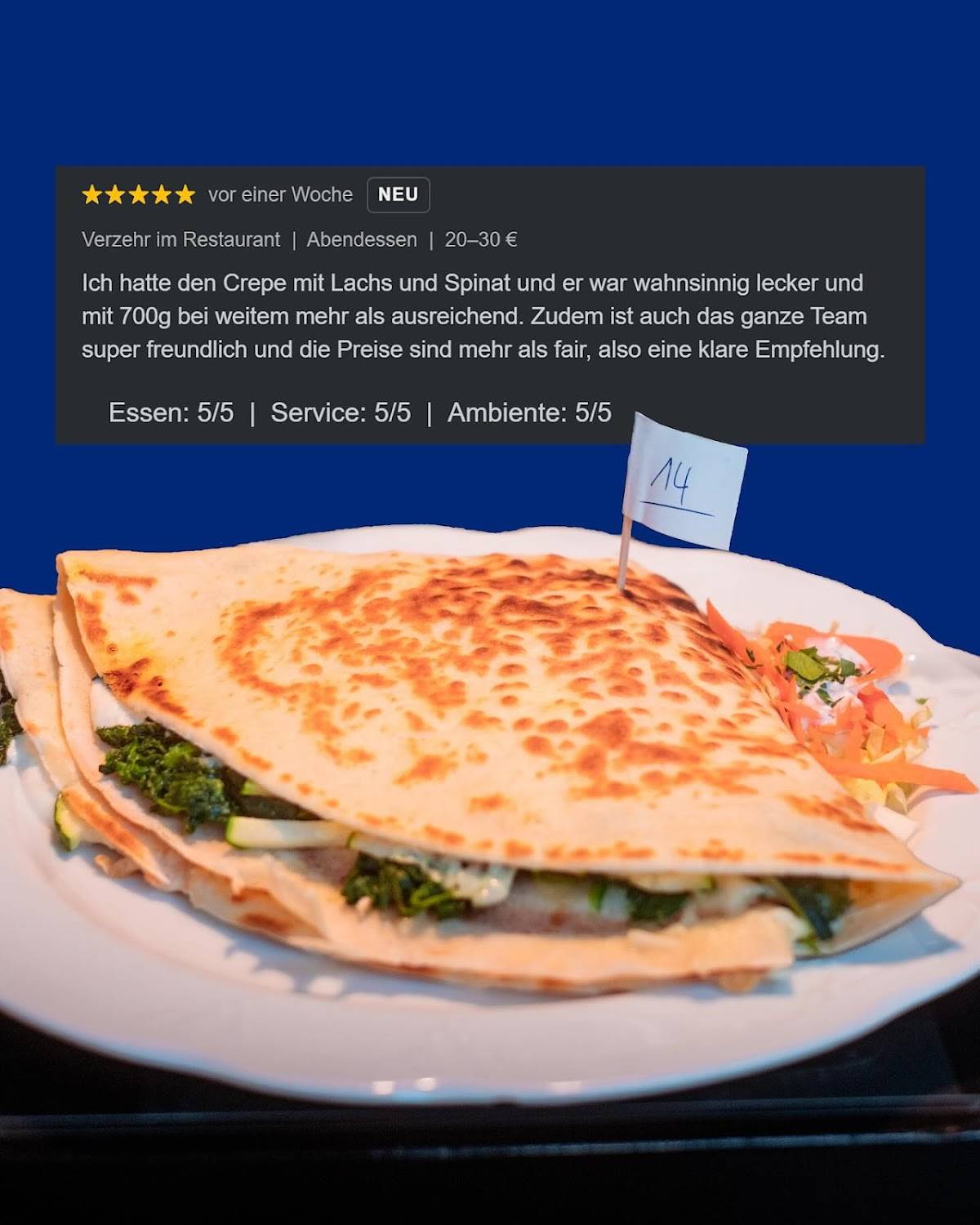 Menu de Creperie "Le Bistro 38" / Inh. Kai Brand