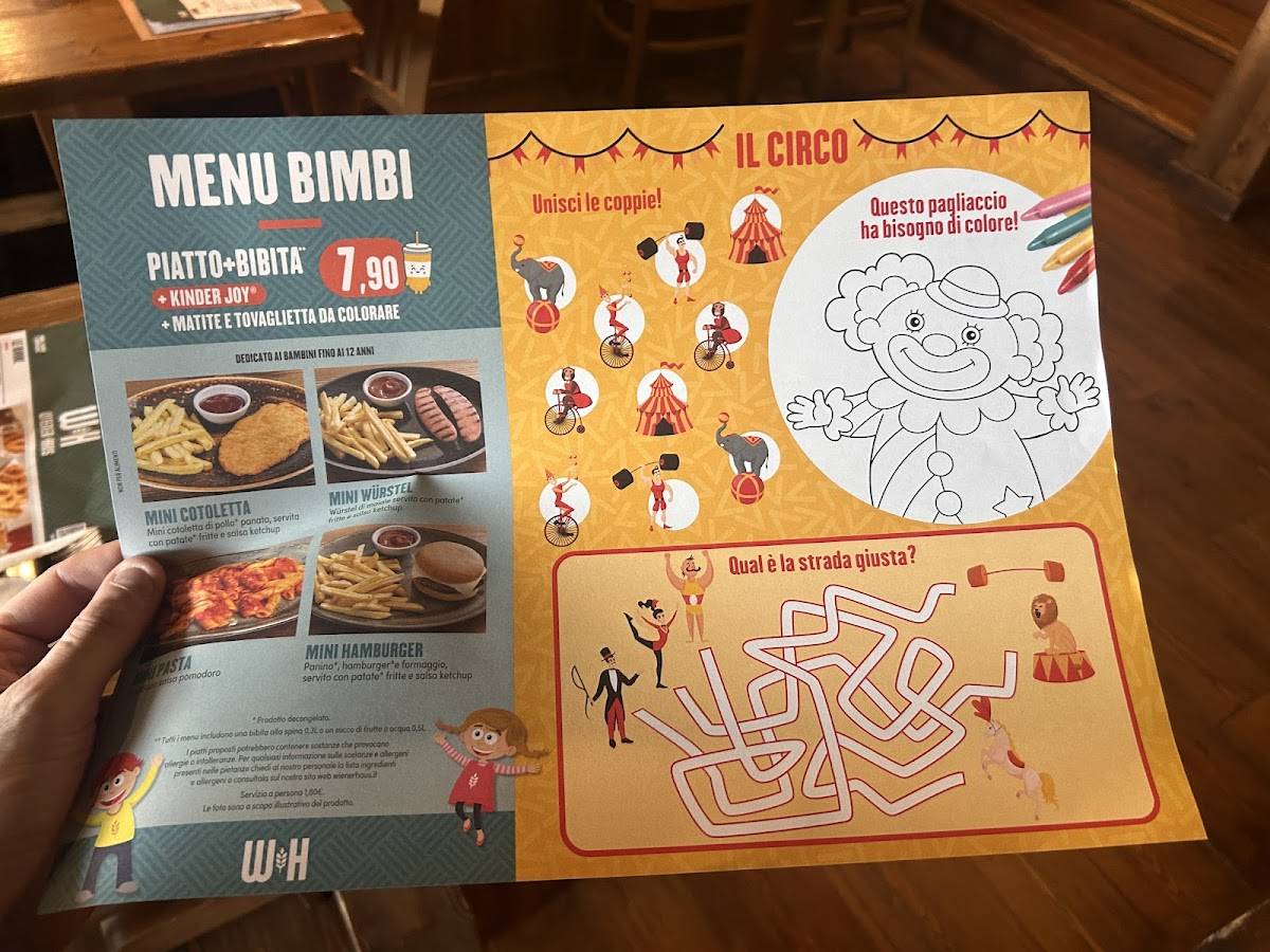 Menu di Wiener Haus Como 