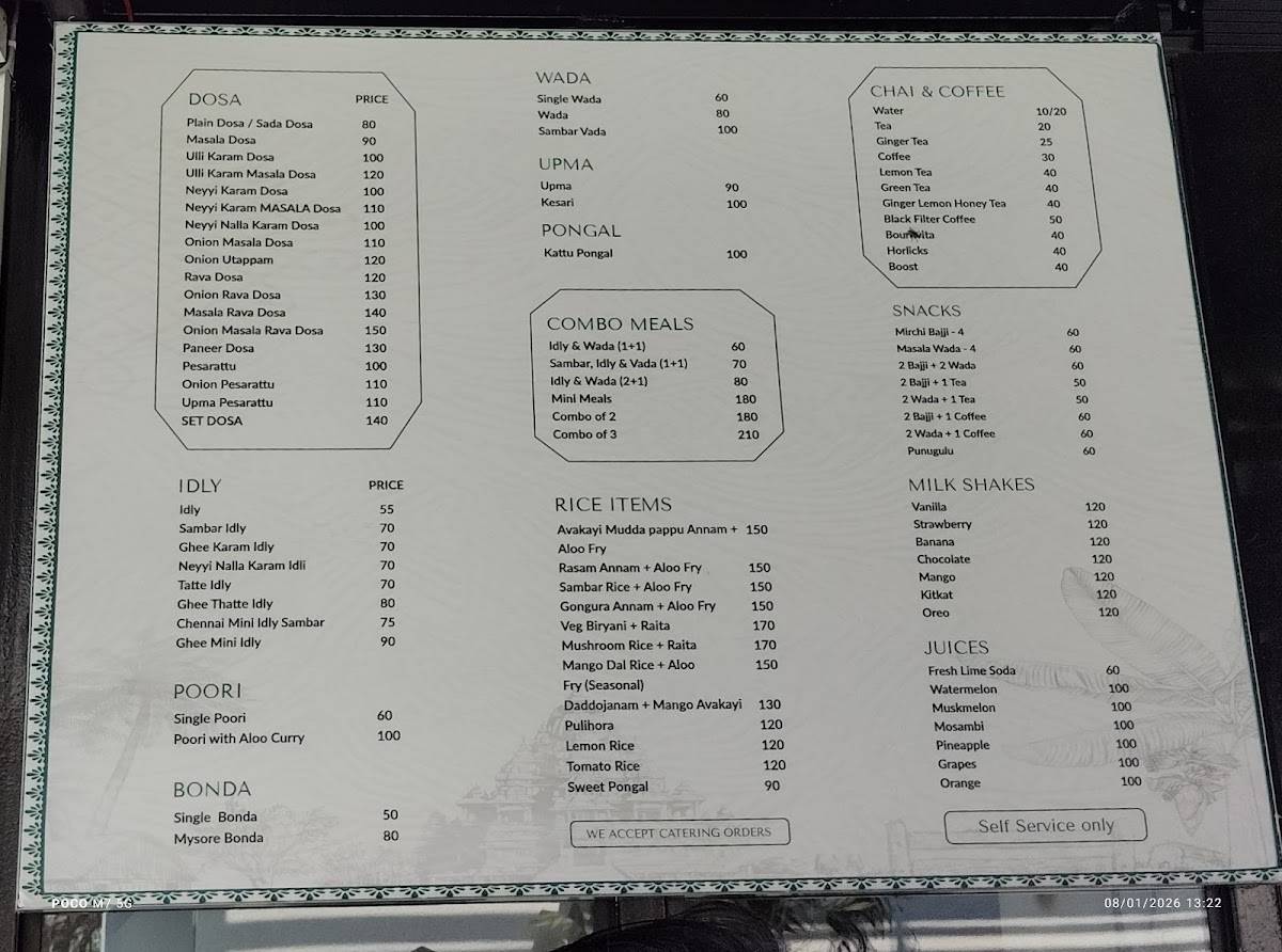 Wild Goat menu