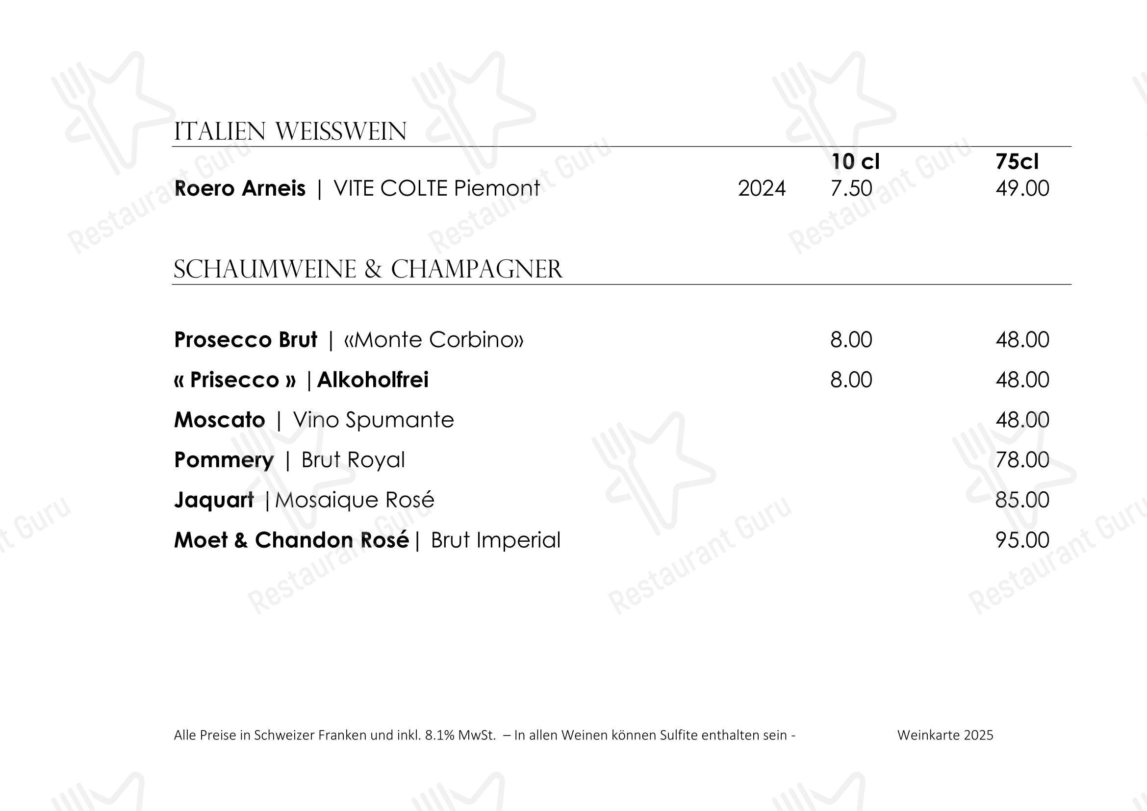 Menu bar per Wilder Mann Sursee AG in Sursee