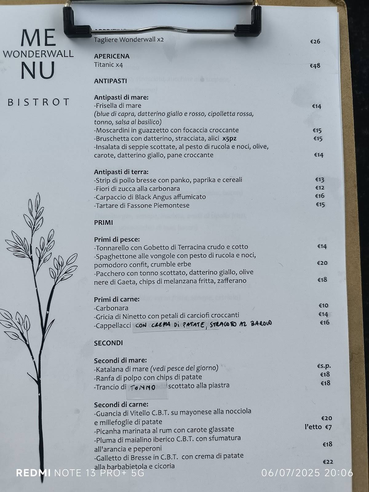 Menu di Wonderwall Food&drink 