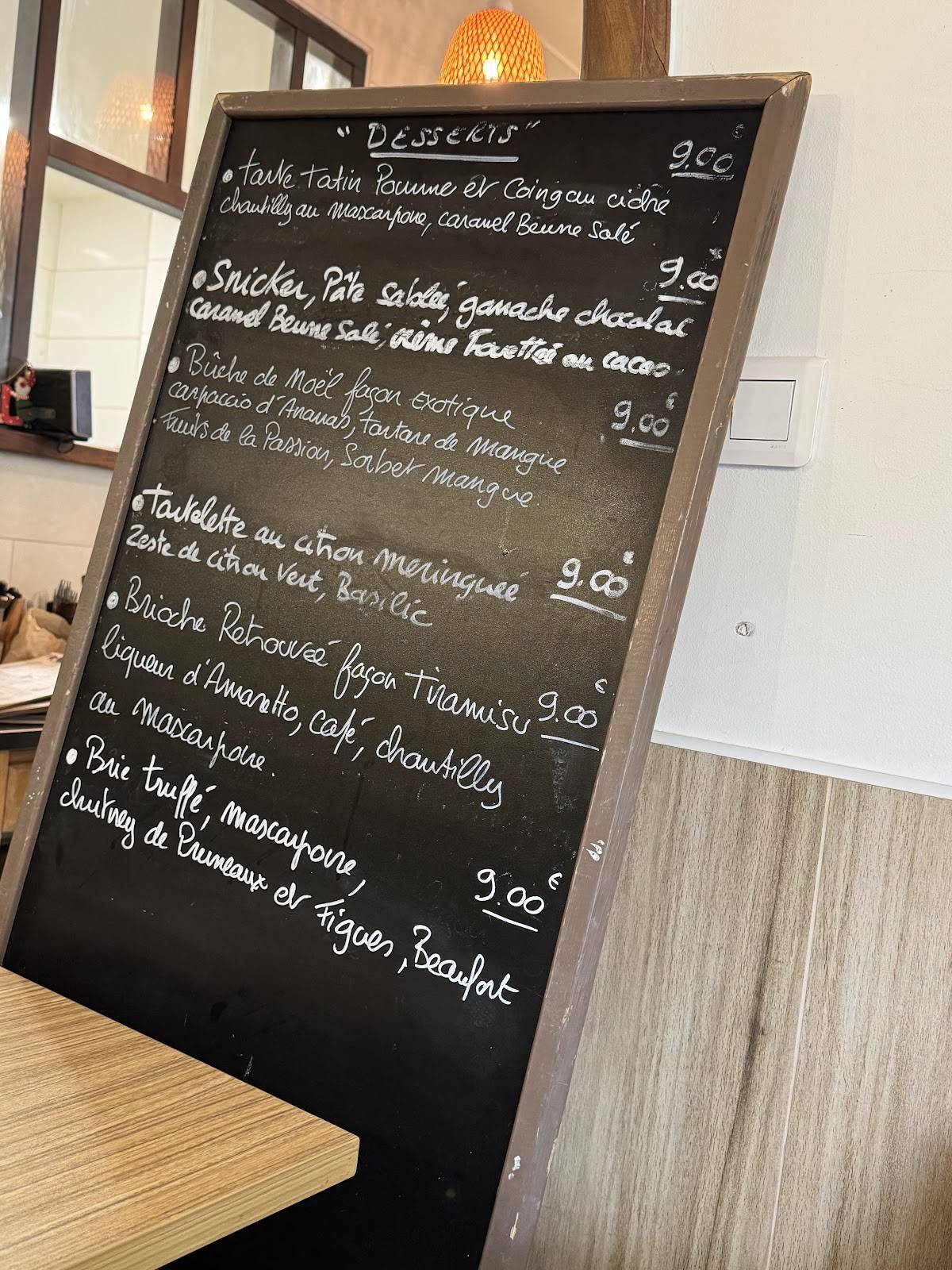 Menu de Wood la cantine gourmande
