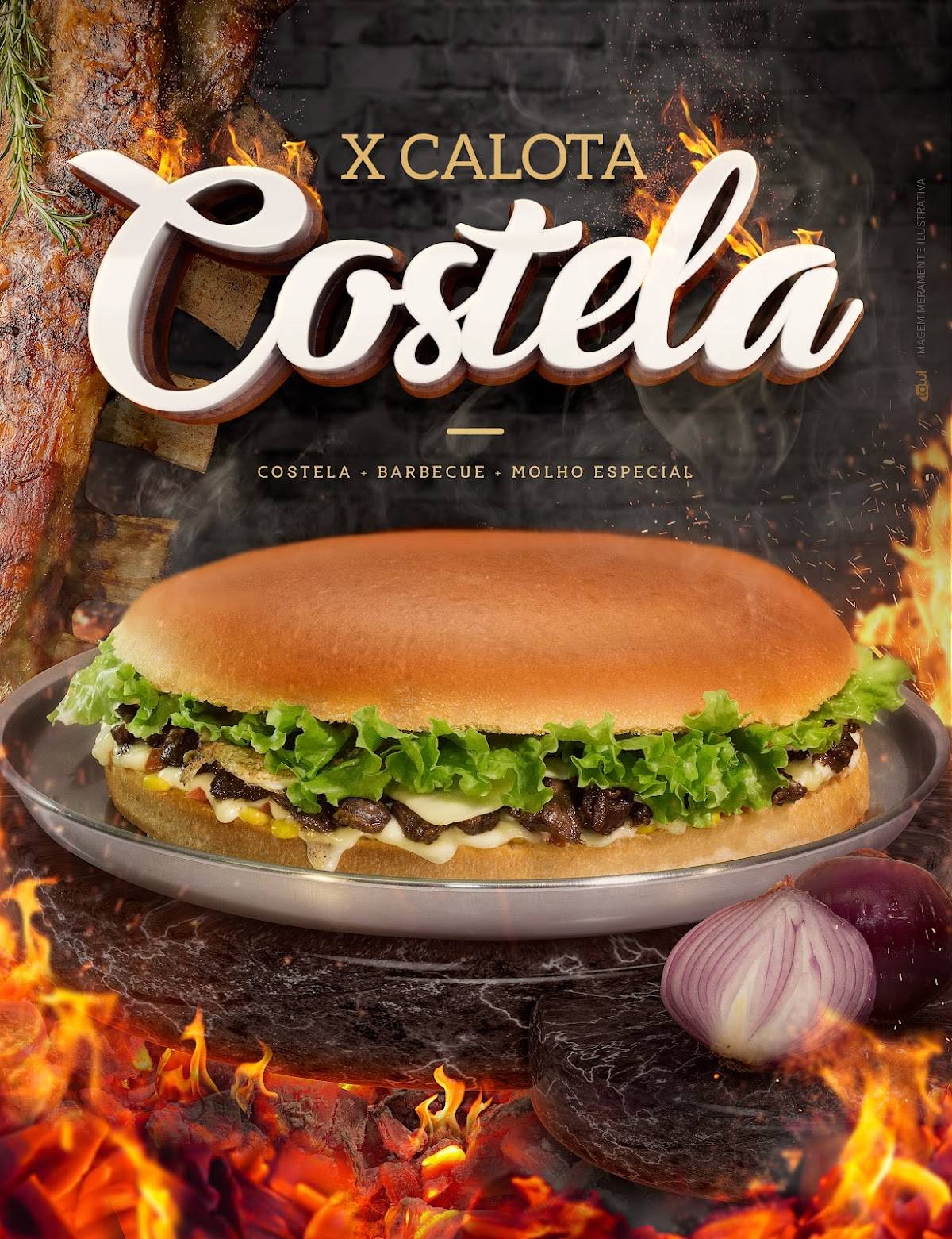 X Calota Gaspar cardápio