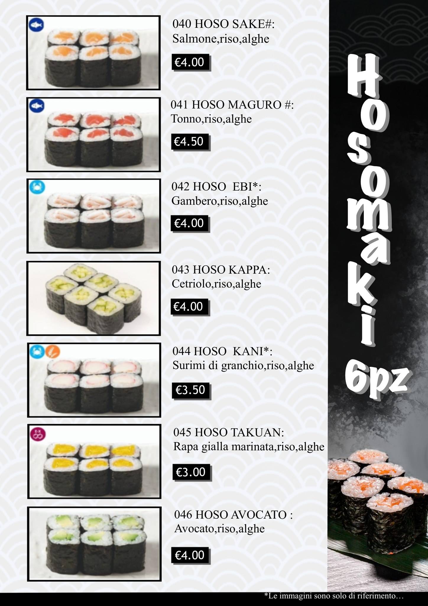 Menu di Yujo Ristorante Giapponese 