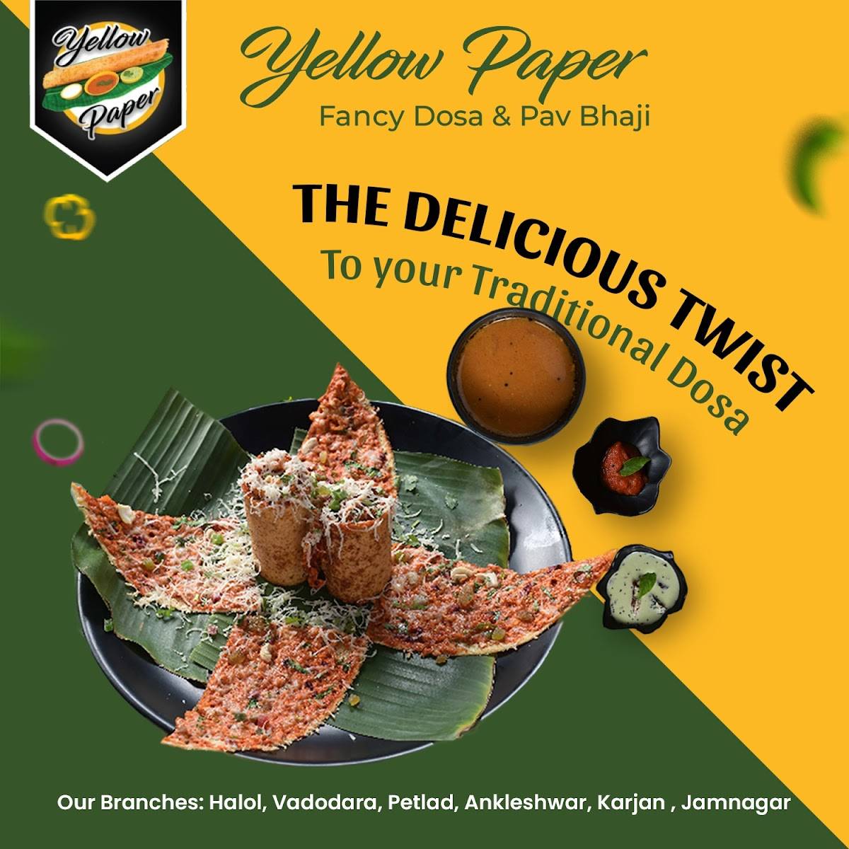 Yellow Paper Chula Dosa menu