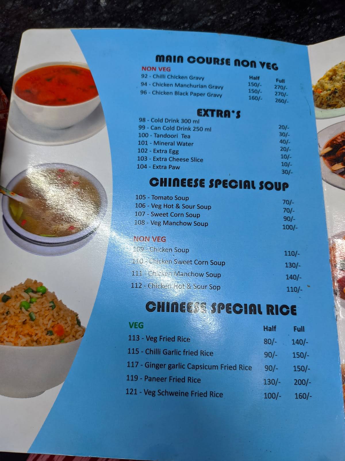 Z Black Cafe Centre Point menu