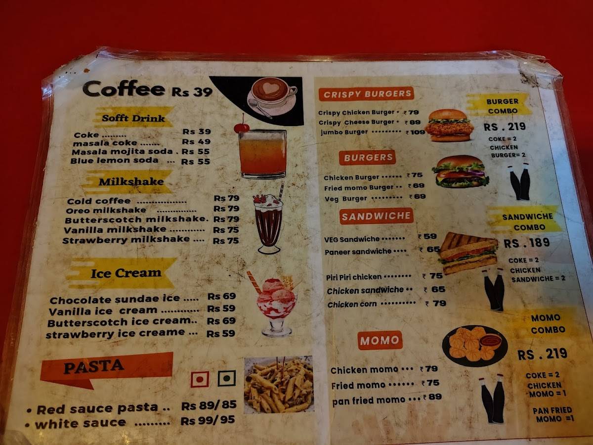 ZERO CAFE menu