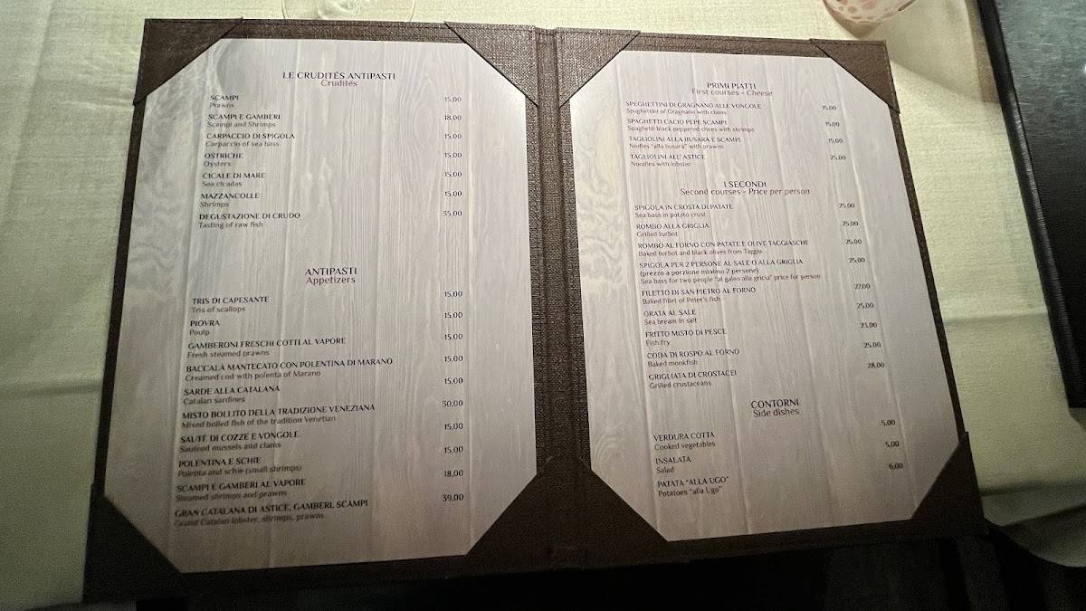 Menu di Ristorante Zafferano 