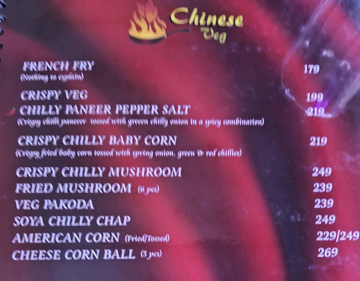 Zafran Restaurant menu