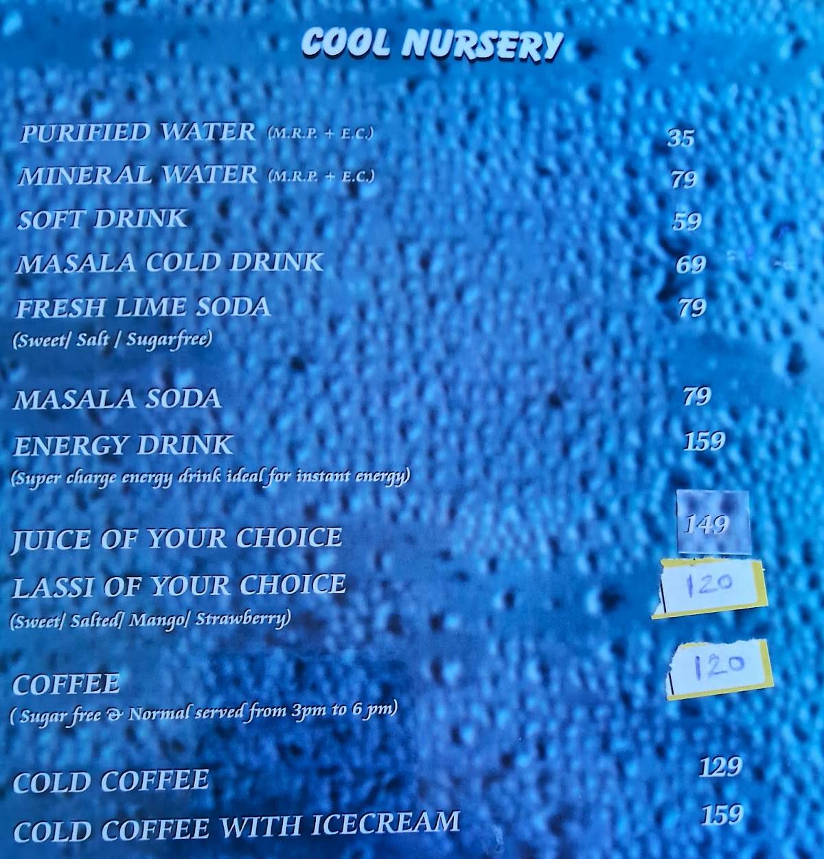 Zafran Restaurant menu