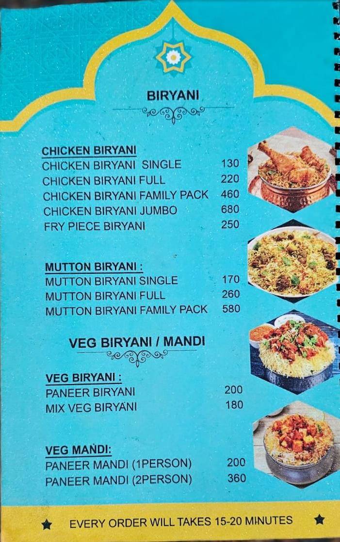 Zaiqa Food Court - Godavarikhani City menu